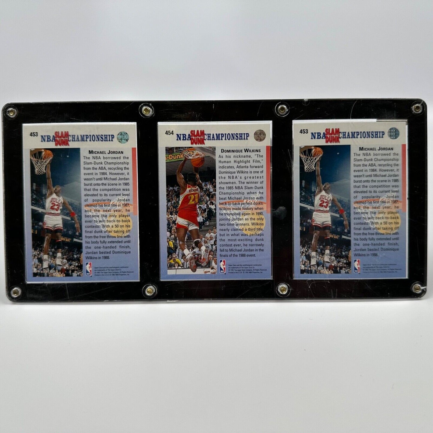 1992-93 Upper Deck Michael Jordan Dominique Wilkins SET Two Time Champion Error