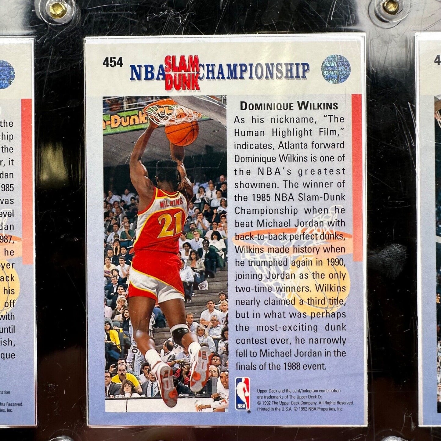 1992-93 Upper Deck Michael Jordan Dominique Wilkins SET Two Time Champion Error