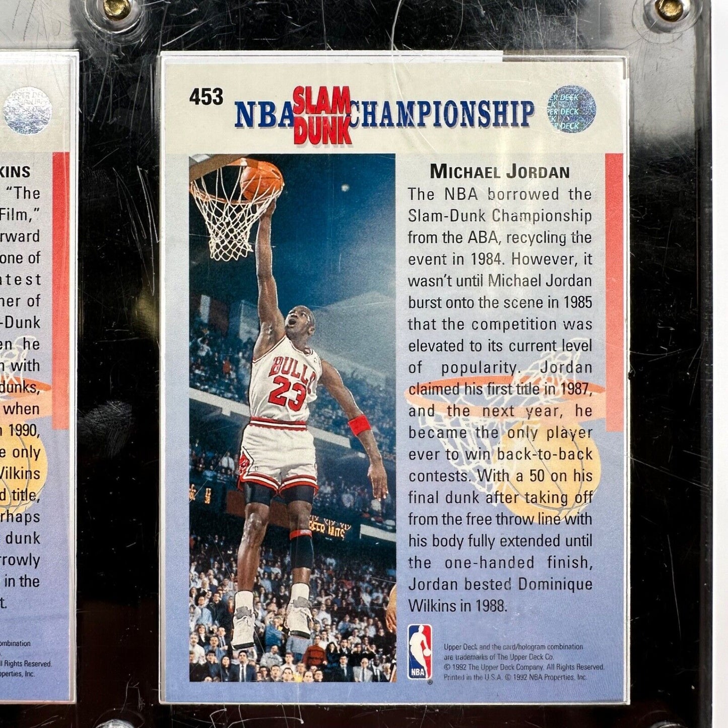 1992-93 Upper Deck Michael Jordan Dominique Wilkins SET Two Time Champion Error