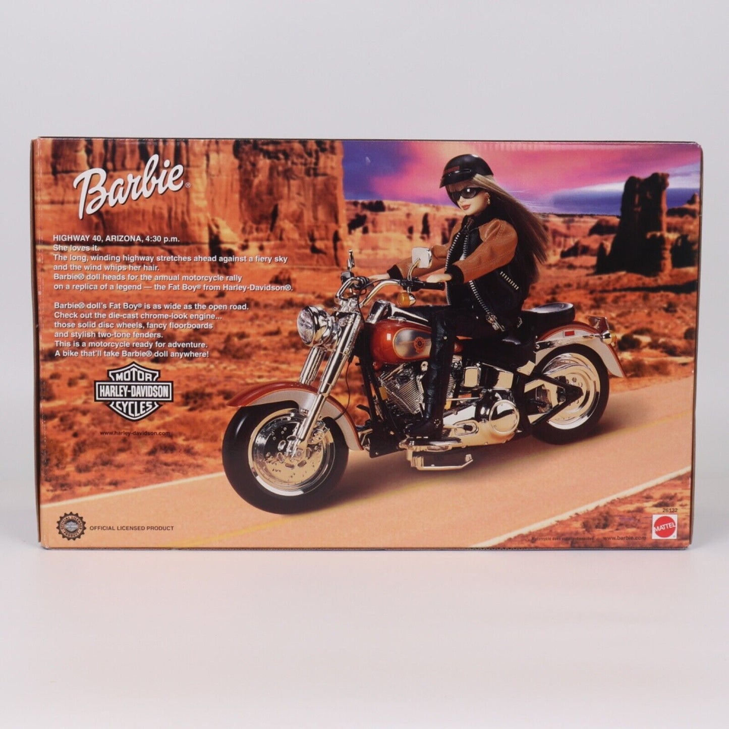 Barbie Harley Davidson Fatboy Motorcycle Set 1999 Mattel