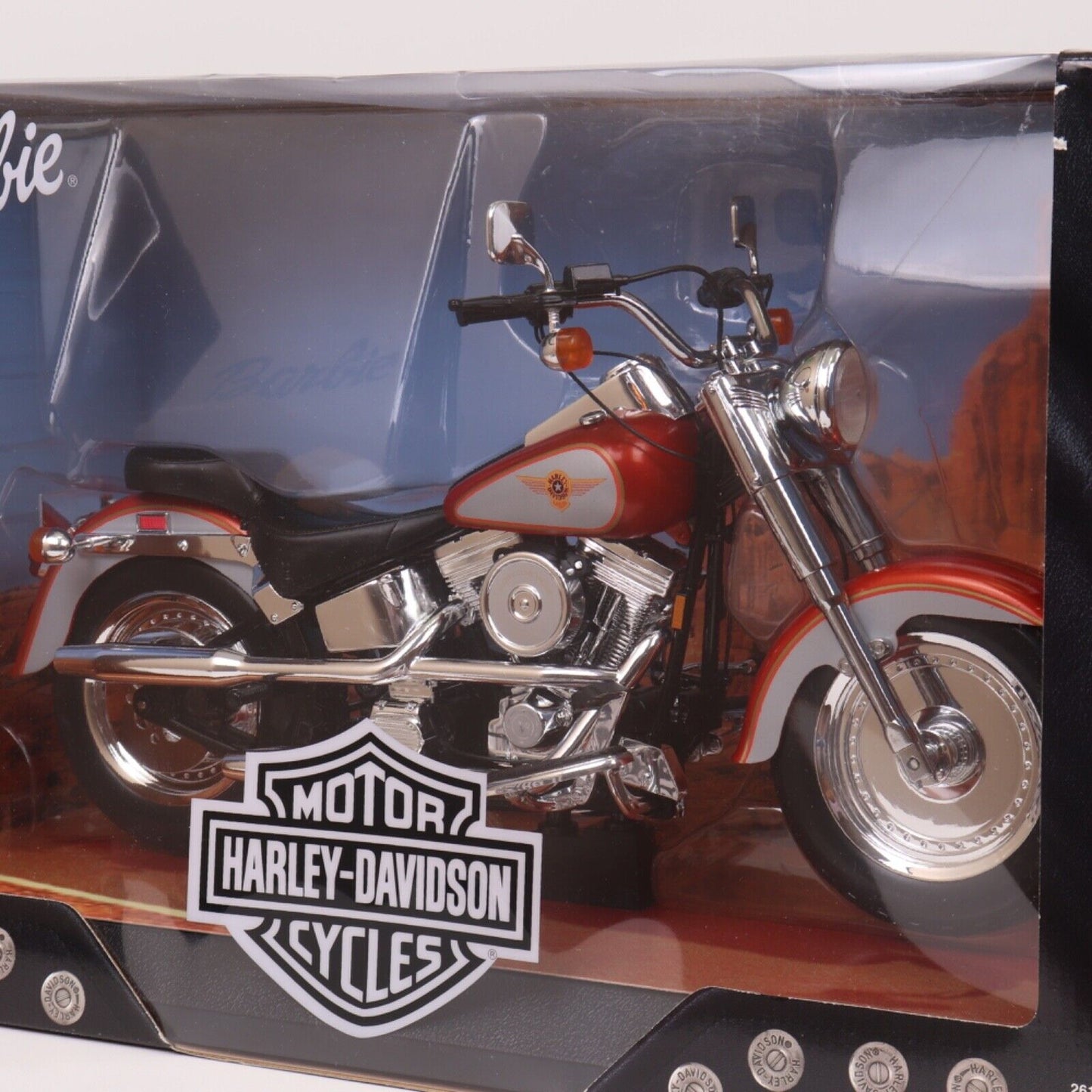 Barbie Harley Davidson Fatboy Motorcycle Set 1999 Mattel