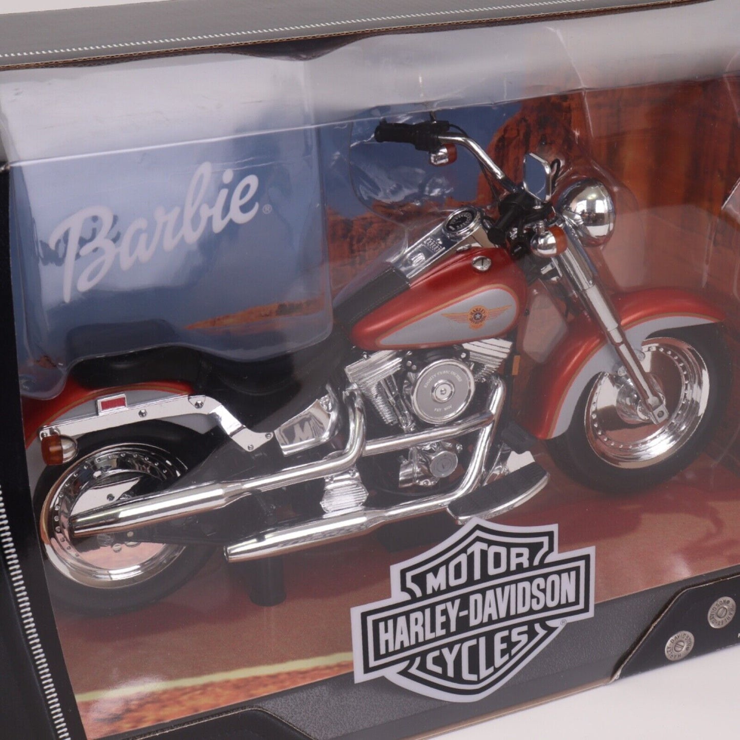 Barbie Harley Davidson Fatboy Motorcycle Set 1999 Mattel