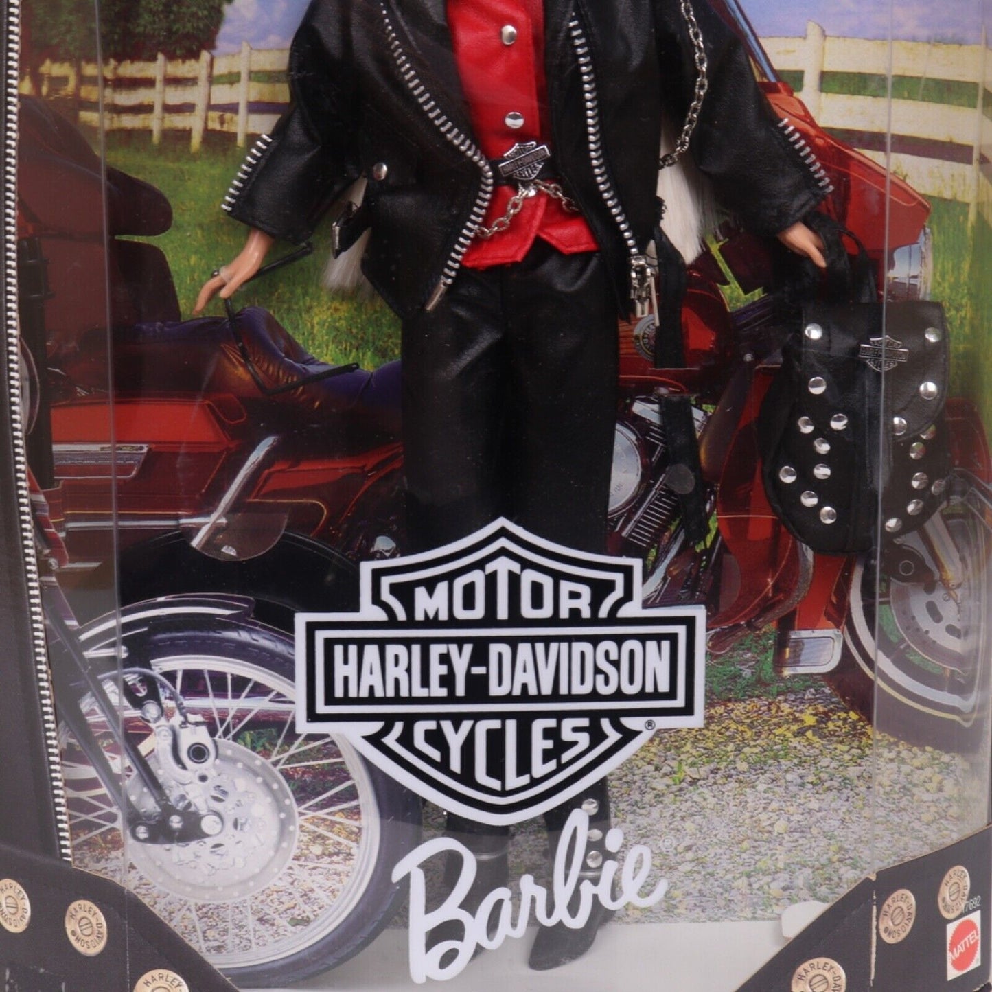 Barbie Harley Davidson Fatboy Motorcycle Set 1999 Mattel