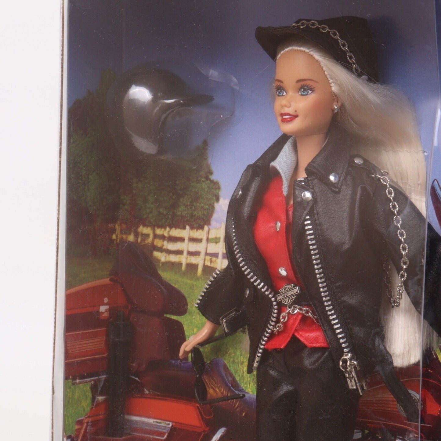 Barbie Harley Davidson Fatboy Motorcycle Set 1999 Mattel