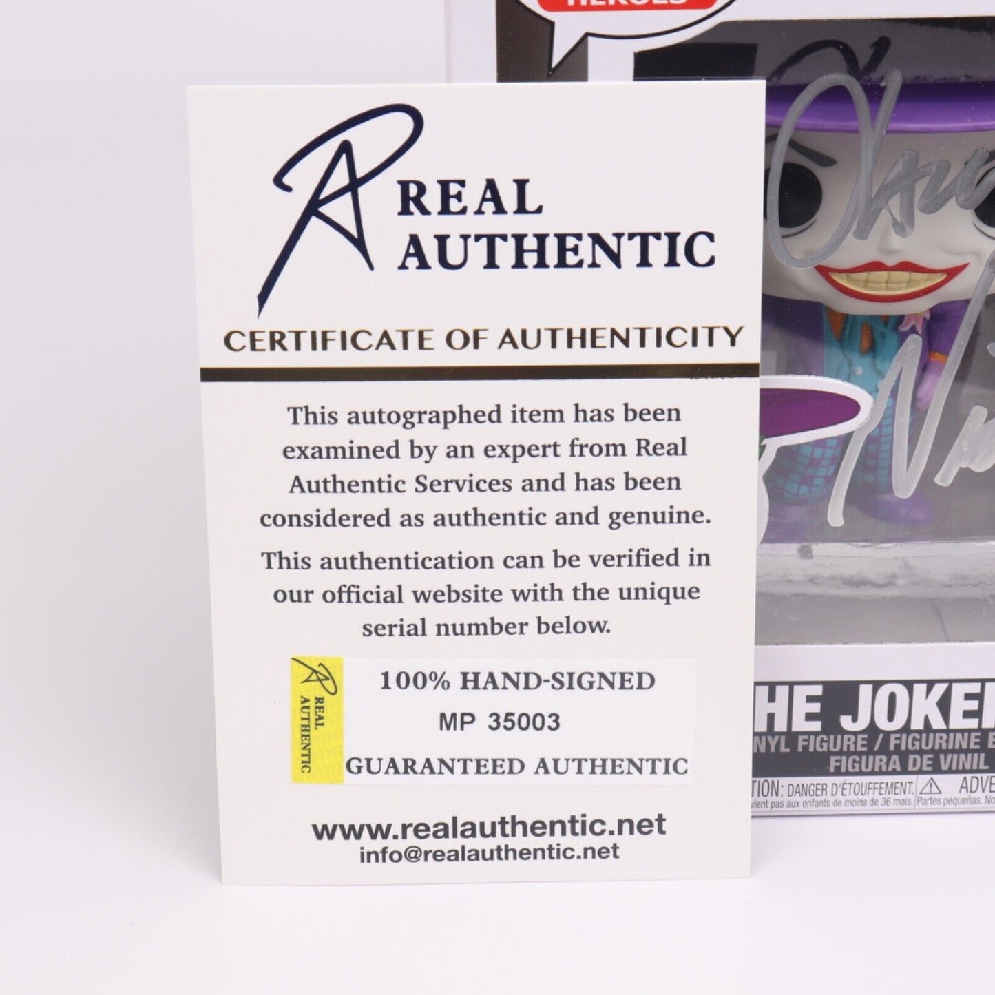 Batman The Joker Funko Pop Vinyl #337 Autographed Jack Nicholson COA