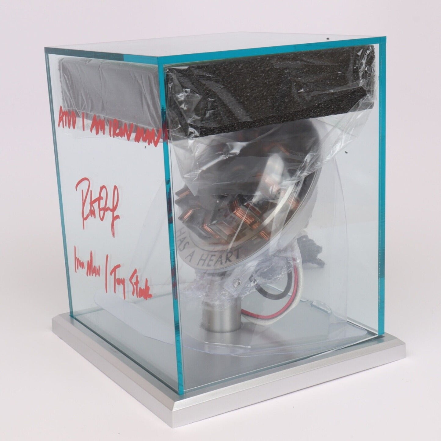 Iron Man Arc Reactor Proof Tony Stark Has a Heart Autographed Robert Downey Jr.