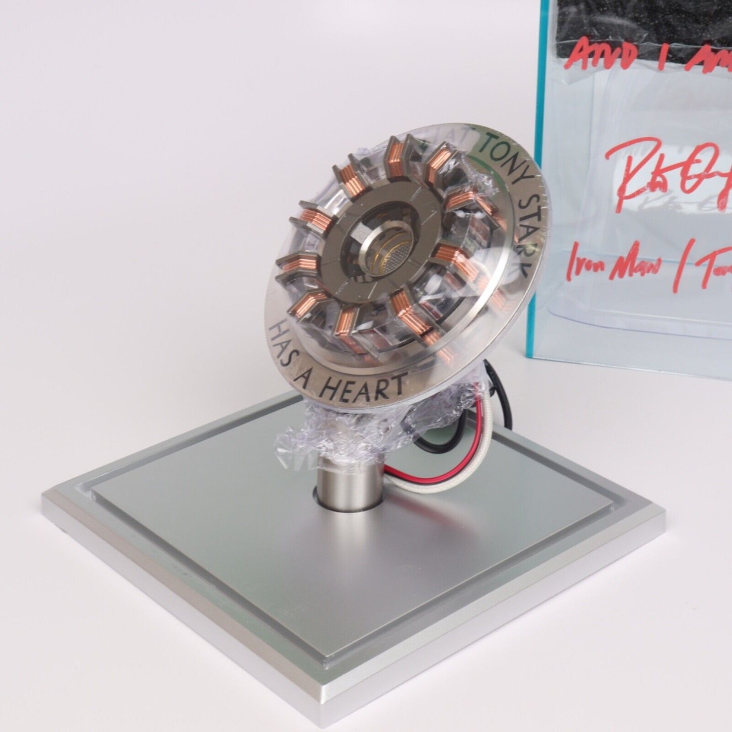 Iron Man Arc Reactor Proof Tony Stark Has a Heart Autographed Robert Downey Jr.
