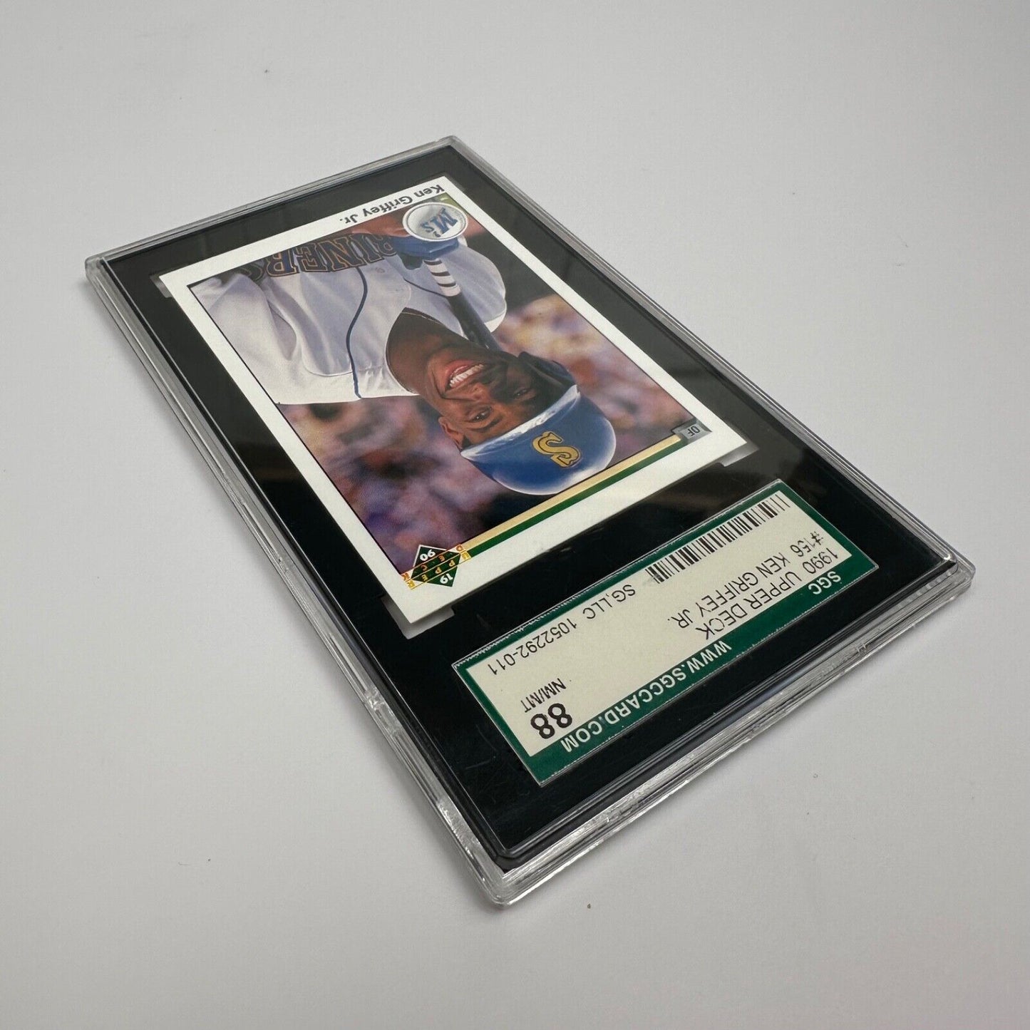 Ken Griffey Jr. Baseball Card 1990 Upper Deck #156 Double Errors Graded 8.8 NM