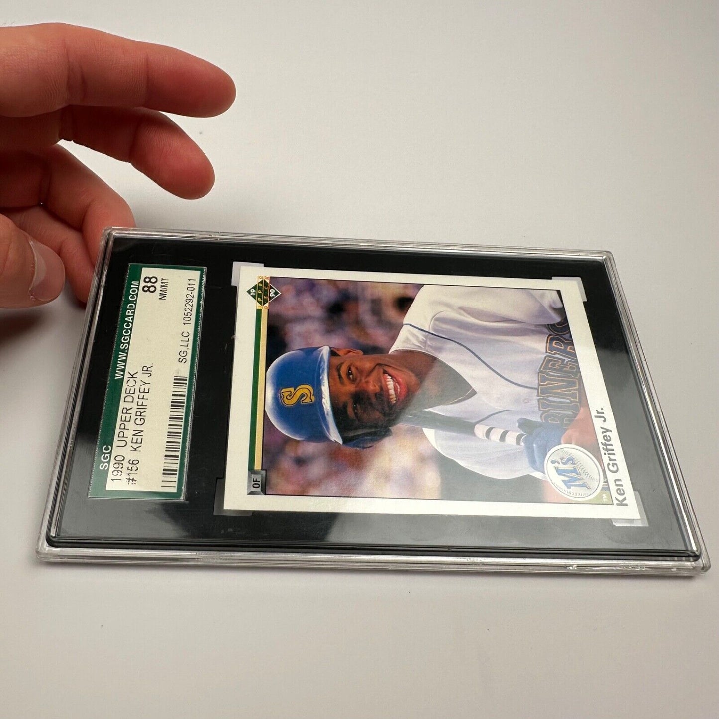Ken Griffey Jr. Baseball Card 1990 Upper Deck #156 Double Errors Graded 8.8 NM