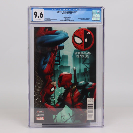 Marvel Comics Spider-Man/Deadpool #1 March 2016 Gamestop Variant CGC Graded 9.6