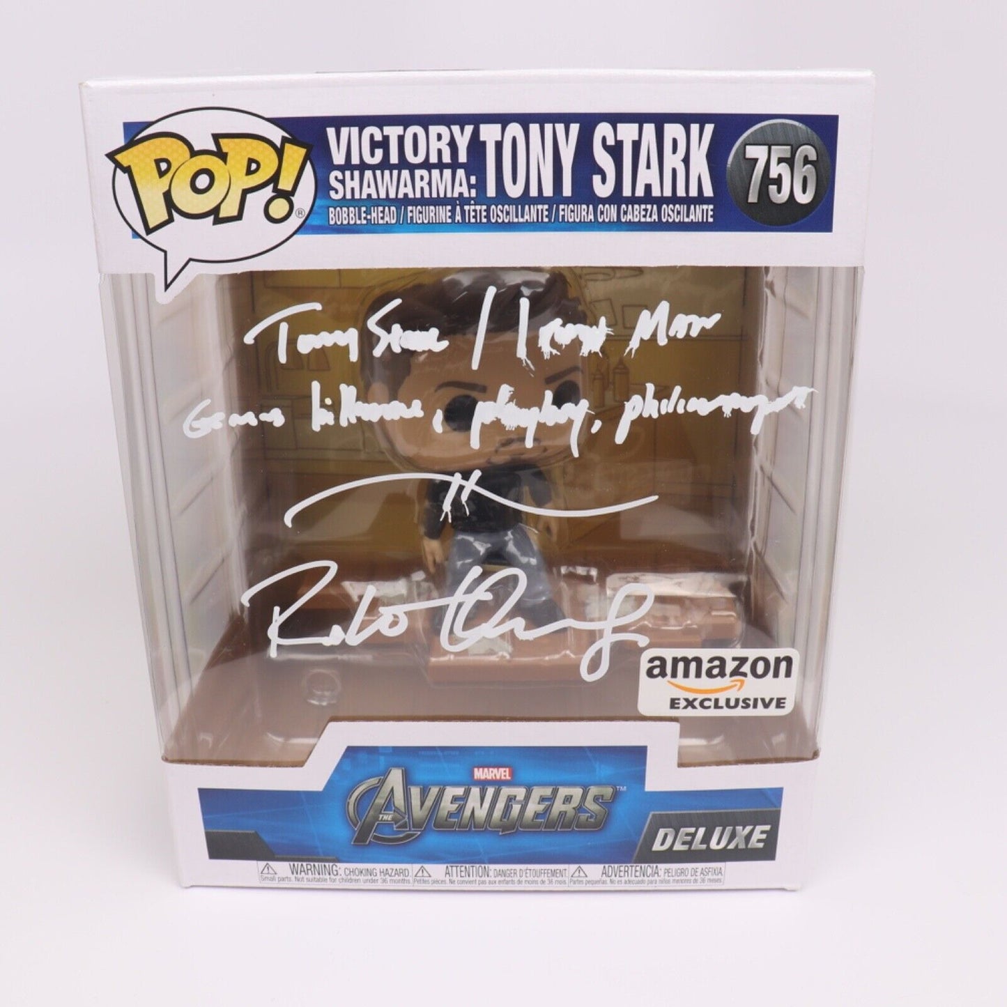 Tony Stark Funko Pop Victory Shawarma #756 Autographed by Robert Downey Jr. COA