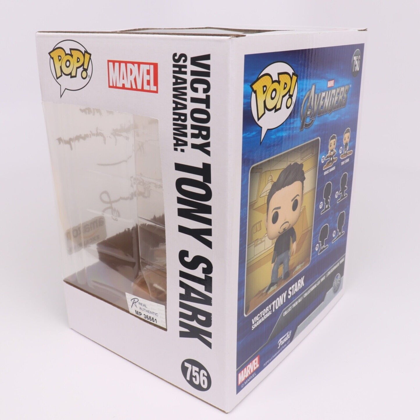 Tony Stark Funko Pop Victory Shawarma #756 Autographed by Robert Downey Jr. COA