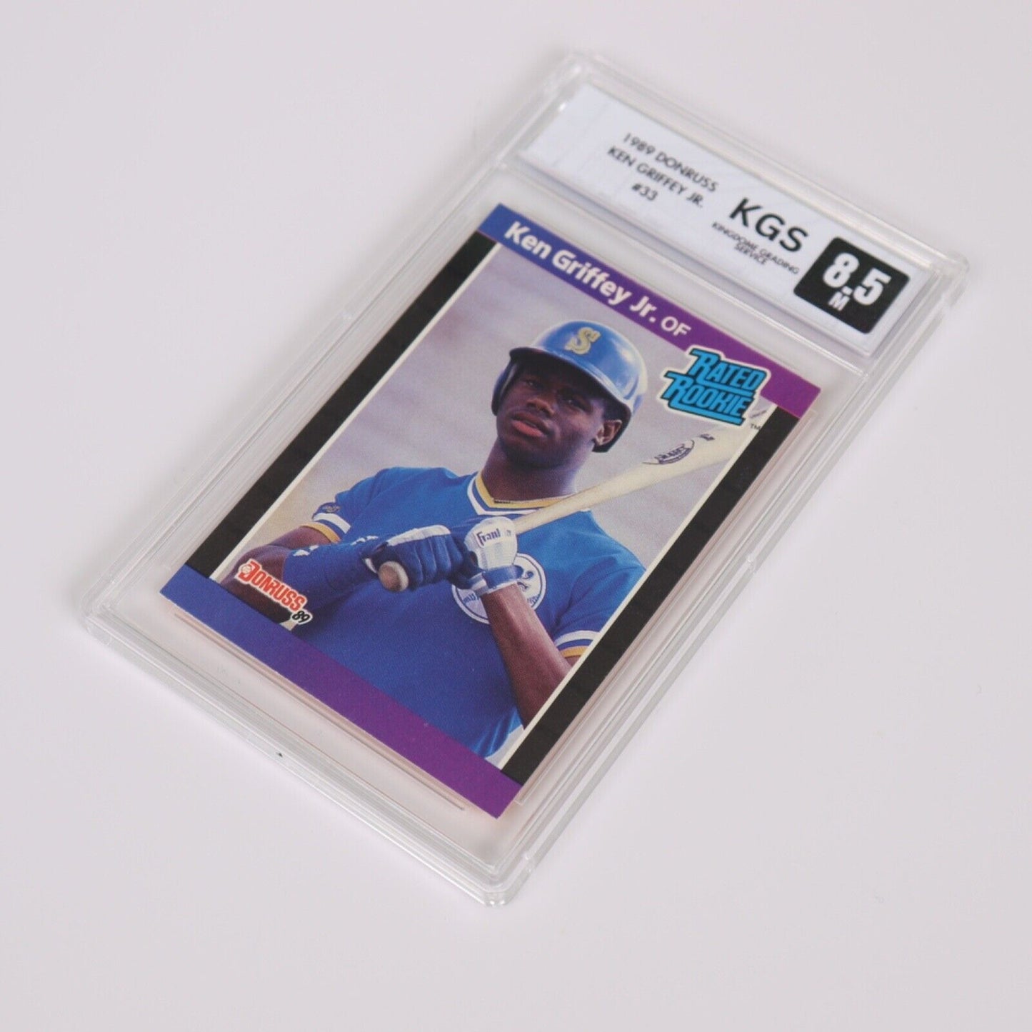 Ken Griffey Jr. Rookie Card #33 1989 Donruss KGS 8.5 Mint Double Errors