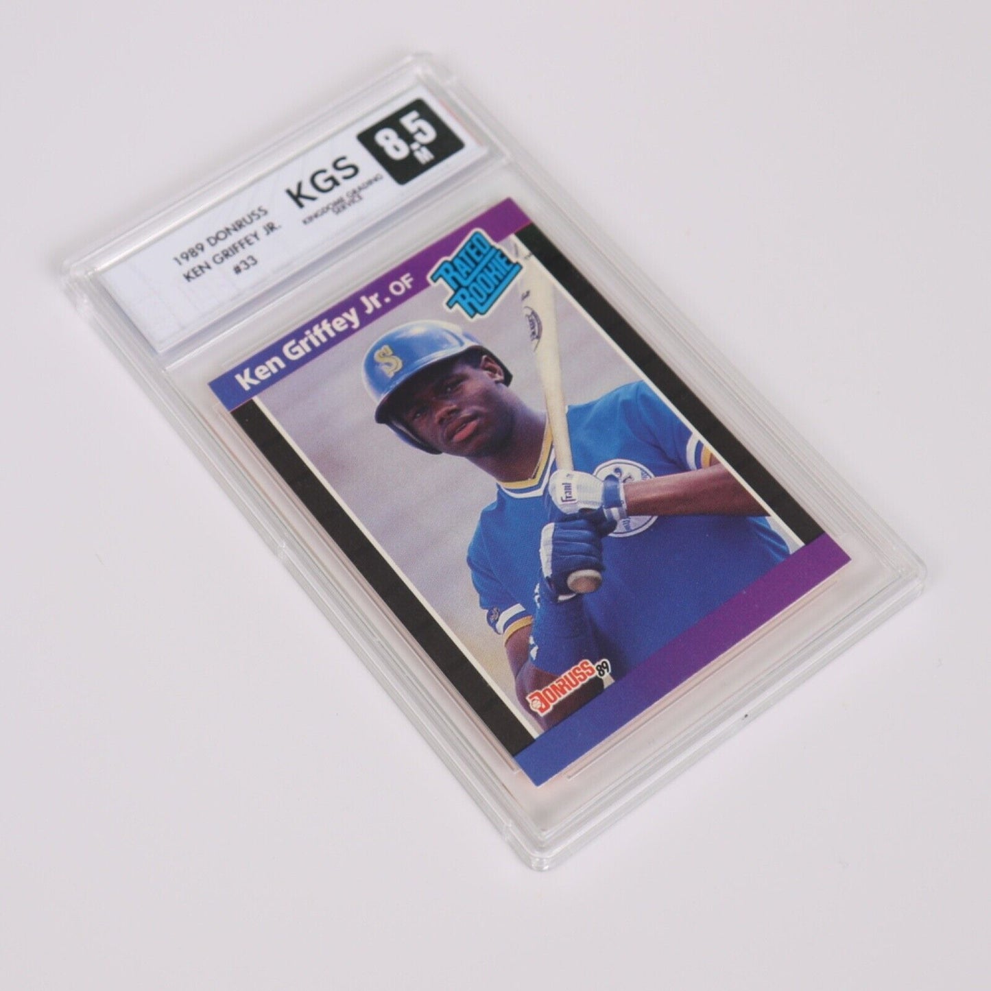 Ken Griffey Jr. Rookie Card #33 1989 Donruss KGS 8.5 Mint Double Errors